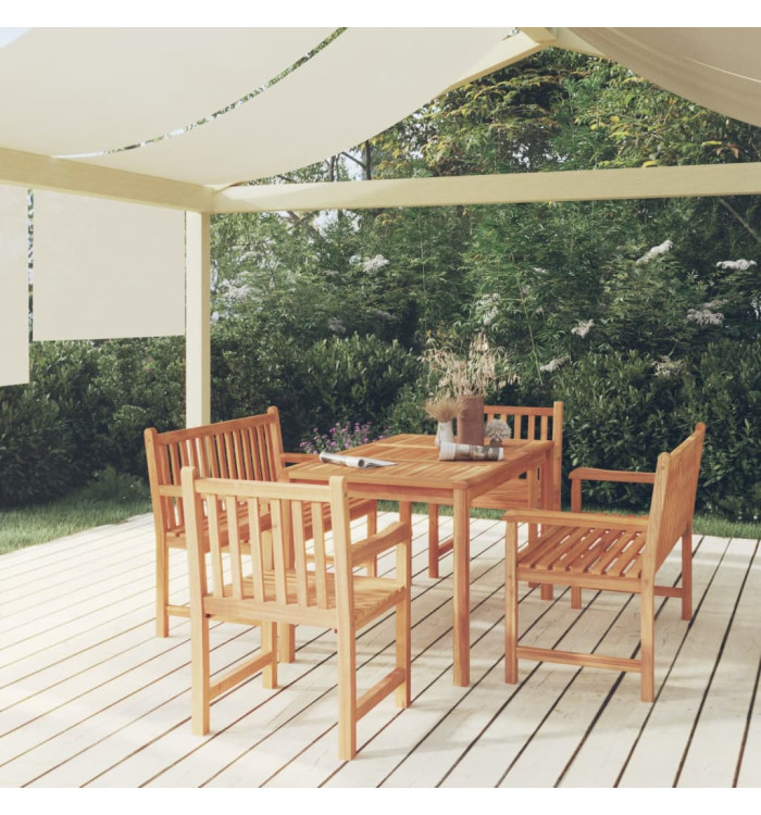 Ensemble à manger de jardin 5pcs Bois de teck massif | Mobilier & Déco