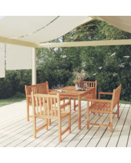 Ensemble à manger de jardin 5pcs Bois de teck massif | Mobilier & Déco