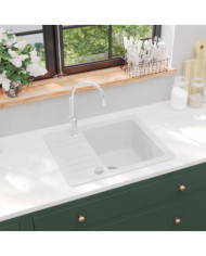 Évier de cuisine Granit Blanc | Mobilier & Déco