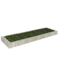 Lit surélevé à gabion Acier galvanisé 300x100x20 cm | Mobilier & Déco