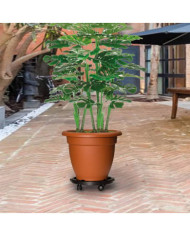 Support sur roulettes pour plantes Diamètre 30 cm Noir 170 kg | Mobilier & Déco