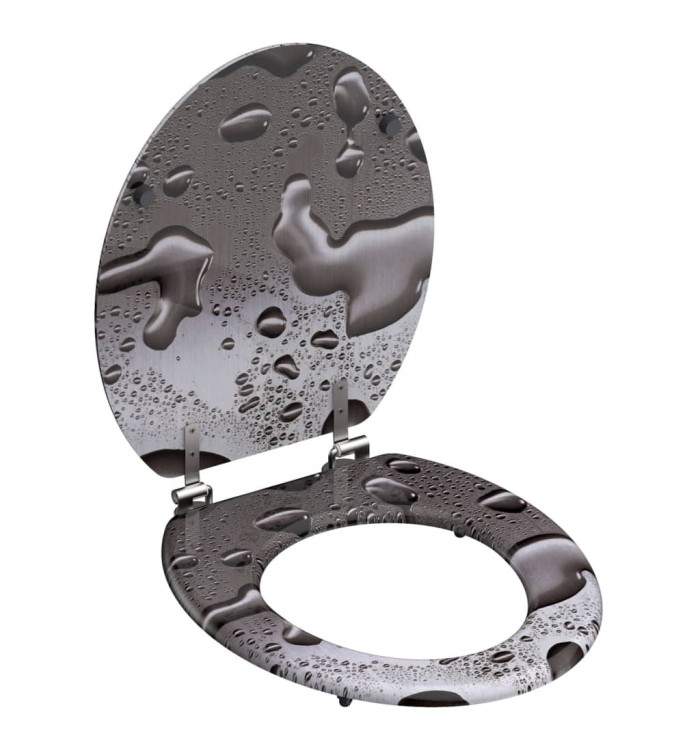 SCHÜTTE Siège de toilette GREY STEEL MDF | Mobilier & Déco