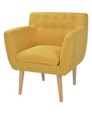 Fauteuil jaune tissu | Mobilier & Déco
