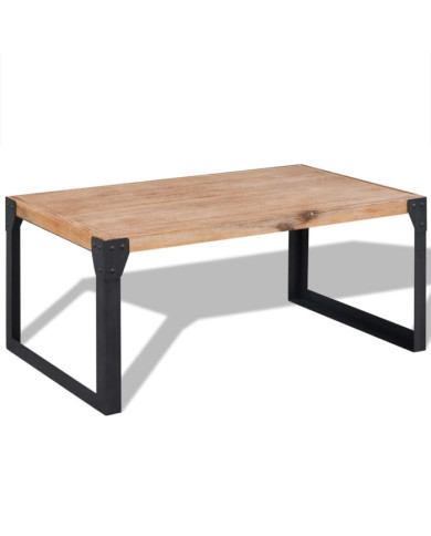 Table basse bois d'acacia massif 100x60x45 cm | Mobilier & Déco