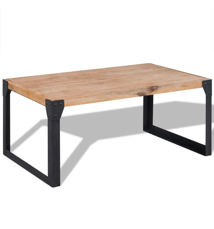 Table basse bois d'acacia massif 100x60x45 cm | Mobilier & Déco