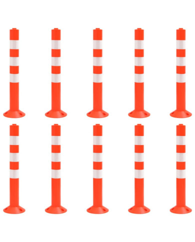 Bornes de contrôle du trafic 10 pcs 75 cm PE | Mobilier & Déco