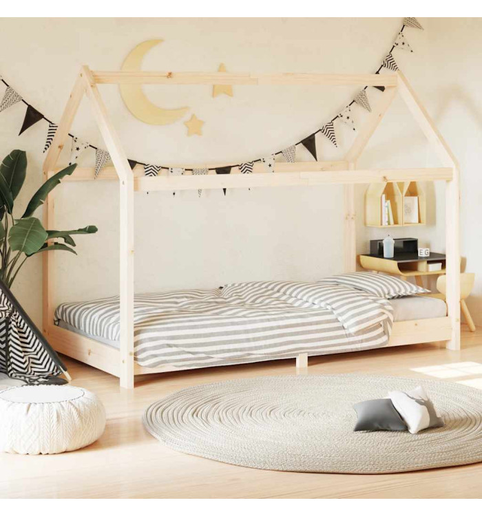 Cadre de lit d'enfant Bois de pin massif 80x160 cm | Mobilier & Déco