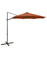 Parasol de jardin en porte-à-faux avec mât et lumières LED | Mobilier & Déco