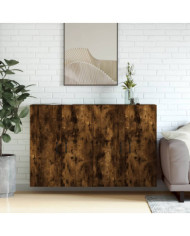 Armoires murales 2 pcs chêne fumé bois d'ingénierie | Mobilier & Déco