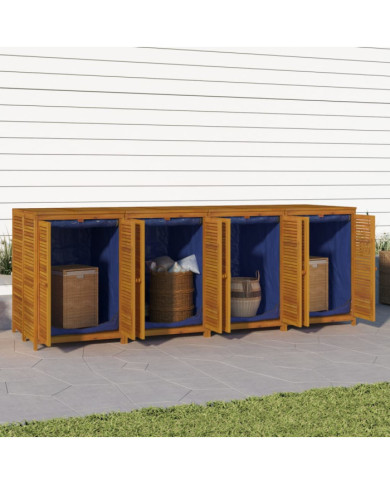 Boîte de rangement de jardin 280x87x104 cm bois massif d'acacia | Mobilier & Déco