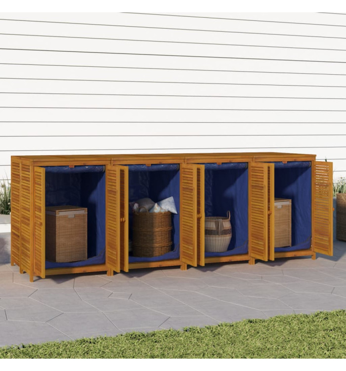 Boîte de rangement de jardin 280x87x104 cm bois massif d'acacia | Mobilier & Déco