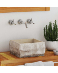 Lavabo Crème 30x30x13 cm Marbre | Mobilier & Déco