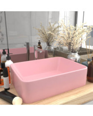 Lavabo de luxe Rose mat 41x30x12 cm Céramique | Mobilier & Déco