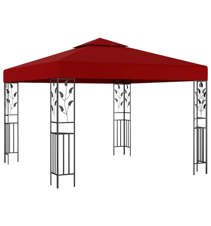 Belvédère 3x3 m Rouge bordeaux | Mobilier & Déco