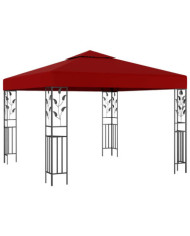 Belvédère 3x3 m Rouge bordeaux | Mobilier & Déco