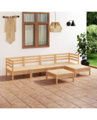 Salon de jardin 6 pcs Bois de pin massif | Mobilier & Déco