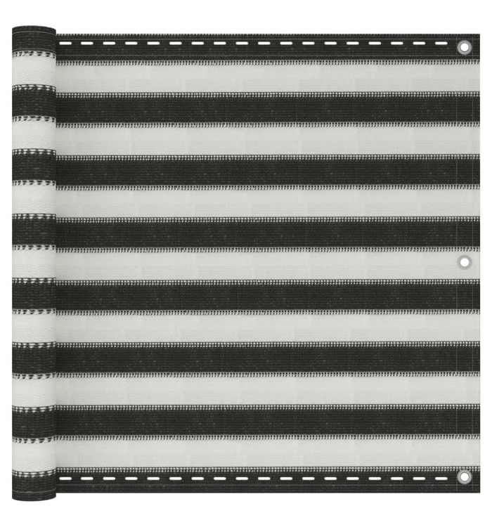 Écran de balcon PEHD 90x500 cm Anthracite et blanc | Mobilier & Déco