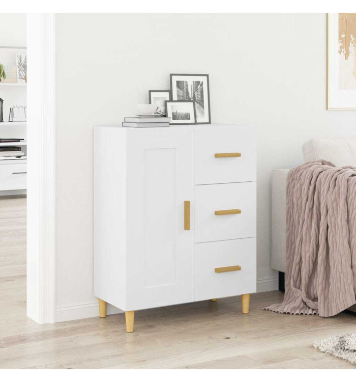 Buffet Blanc 69,5x34x90 cm Bois d'ingénierie | Mobilier & Déco
