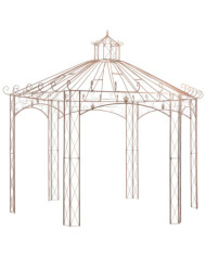 Pavillon de jardin Marron antique 4 m Fer | Mobilier & Déco