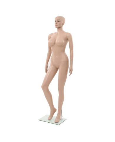 Mannequin femme sexy avec base en verre Beige 180 cm | Mobilier & Déco
