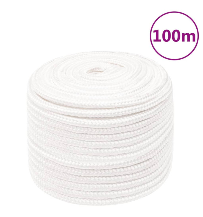 Corde de bateau Blanc complet 12 mm 100 m Polypropylène | Mobilier & Déco