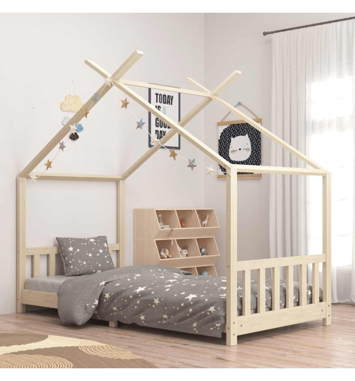 Cadre de lit d'enfant Bois de pin massif 90 x 200 cm | Mobilier & Déco
