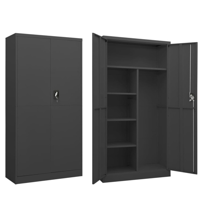Armoire à casiers Anthracite 90x40x180 cm Acier | Mobilier & Déco