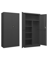 Armoire à casiers Anthracite 90x40x180 cm Acier | Mobilier & Déco