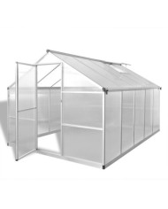 Serre renforcée en aluminium avec cadre de base 7,55 m² | Mobilier & Déco
