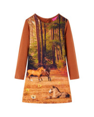 Robe pour enfants à manches longues cognac 92 | Mobilier & Déco