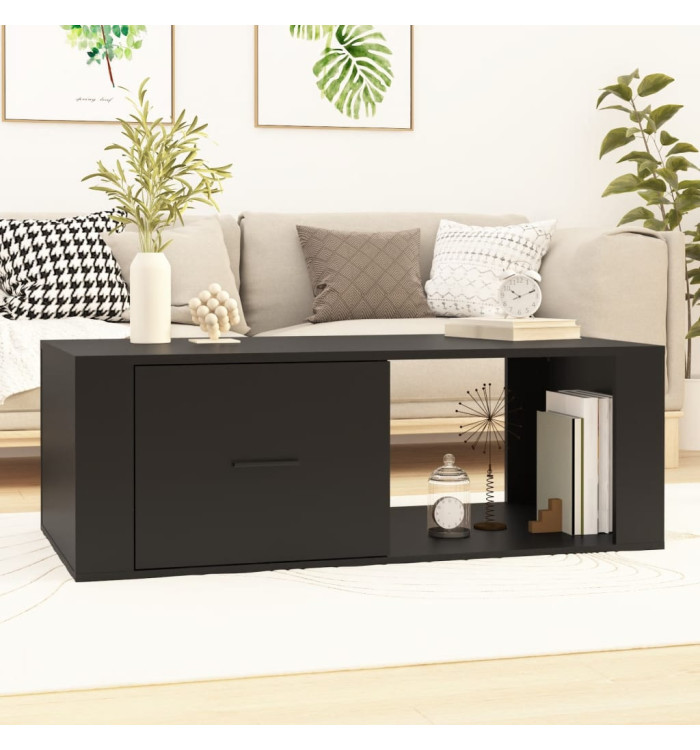 Table basse Noir 100x50,5x35 cm Bois d'ingénierie | Mobilier & Déco