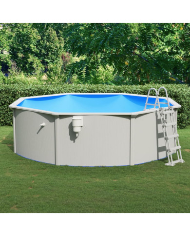 Piscine avec échelle de sécurité 460x120 cm | Mobilier & Déco