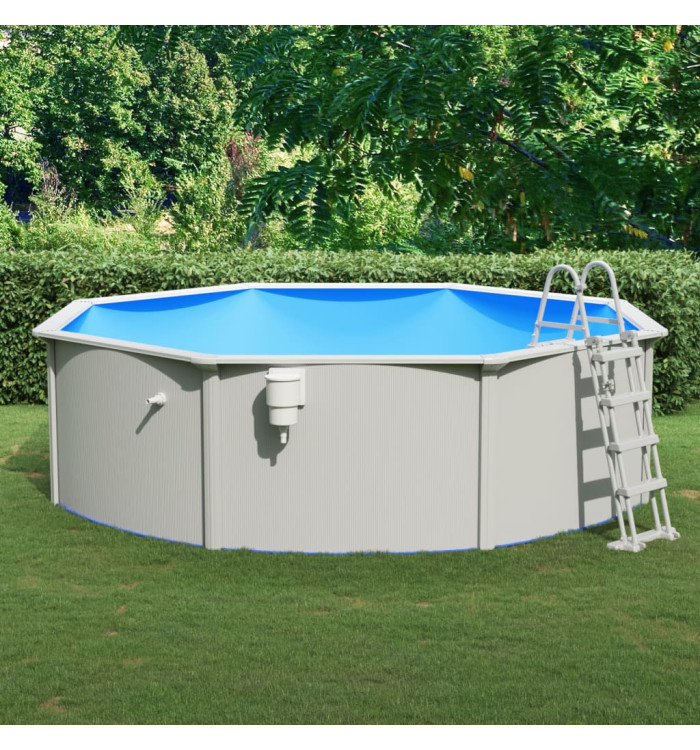 Piscine avec échelle de sécurité 460x120 cm | Mobilier & Déco