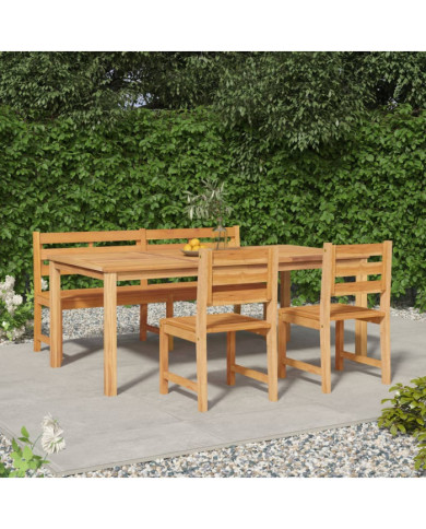 Ensemble à manger de jardin 4 pcs Bois de teck massif | Mobilier & Déco