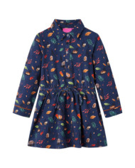 Robe pour enfants à manches longues bleu marine 92 | Mobilier & Déco