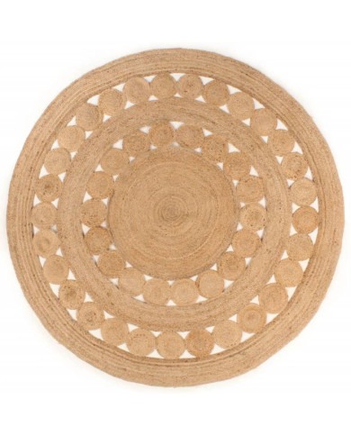 Tapis Design tressé Jute 180 cm Rond | Mobilier & Déco