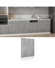 Panneau de lave-vaisselle Gris béton 45x3x67 cm Aggloméré | Mobilier & Déco