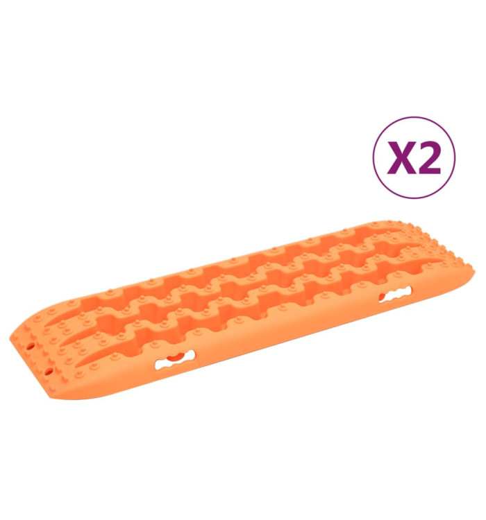 Planches de traction 2 pc Orange 106x30,5x7 cm Nylon | Mobilier & Déco