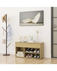 Banc à chaussures Chêne sonoma 80x30x45 cm Bois d'ingénierie | Mobilier & Déco