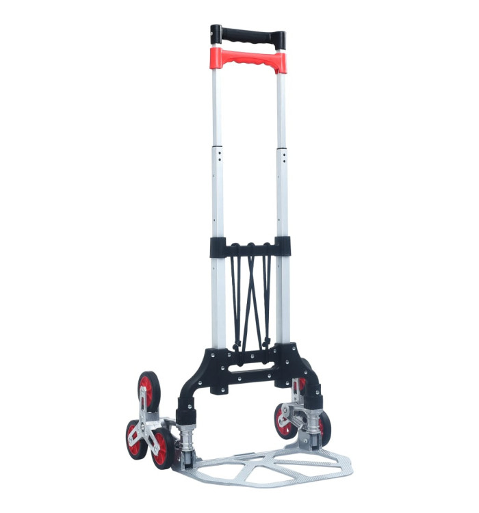 Chariot d'escalier pliable 70 kg Aluminium Argenté | Mobilier & Déco