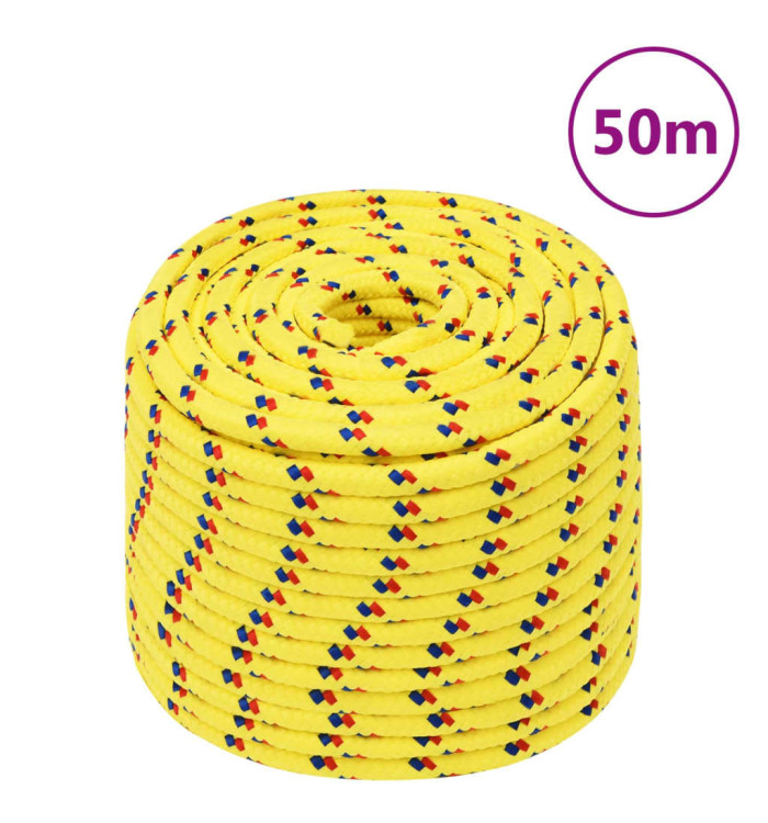 Corde de bateau Jaune 14 mm 50 m Polypropylène | Mobilier & Déco