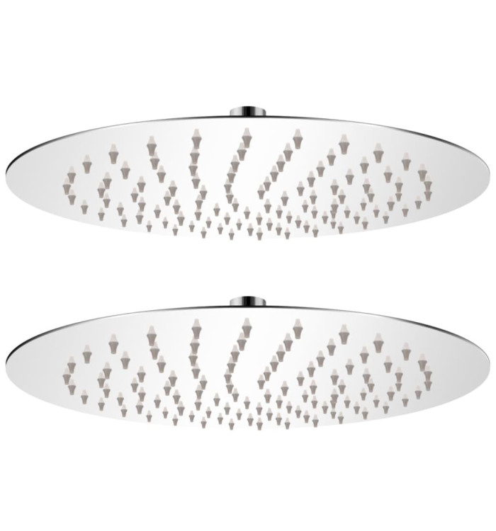 Pomme de douche plongeante 2 pcs Acier inoxydable Ø 25 cm | Mobilier & Déco