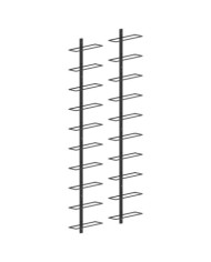 Casiers à bouteilles muraux pour 20 bouteilles 2 pcs Noir Métal | Mobilier & Déco