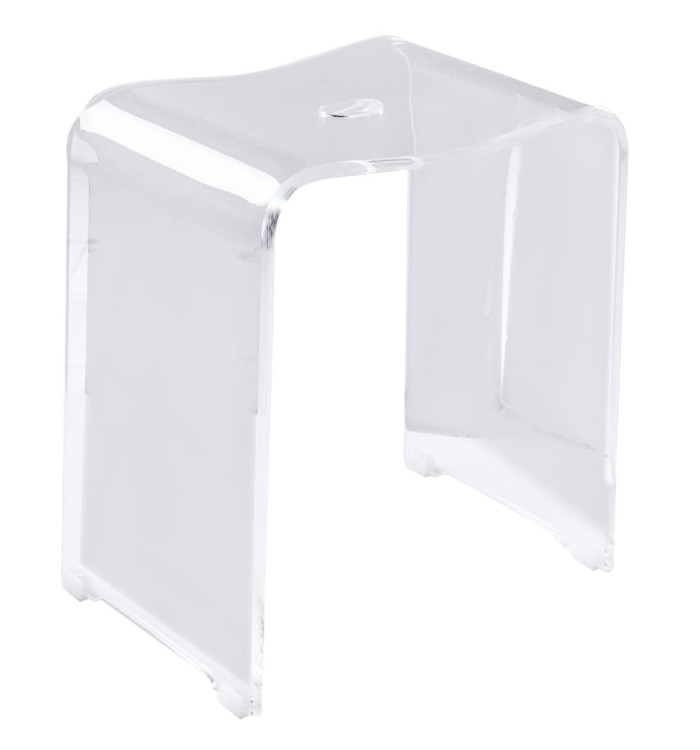 RIDDER Tabouret de salle de bain Trendy transparent | Mobilier & Déco