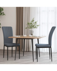 Chaises à manger lot de 2 Gris foncé Velours | Mobilier & Déco