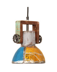 Lampe suspendue industrielle 25 W Multicolore Ronde 19 cm E27 | Mobilier & Déco