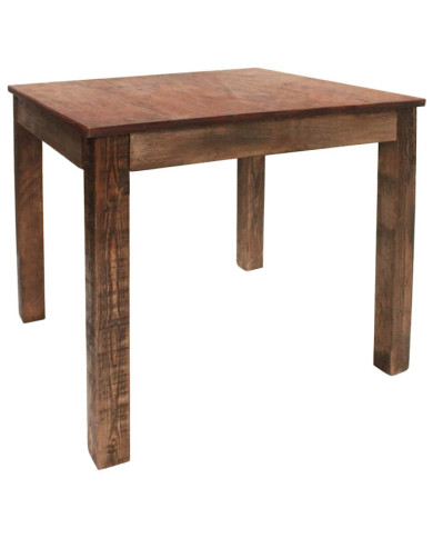 Table à manger bois de récupération mélangé 82x80x76 cm | Mobilier & Déco