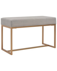 Banc 80 cm Gris Velours | Mobilier & Déco