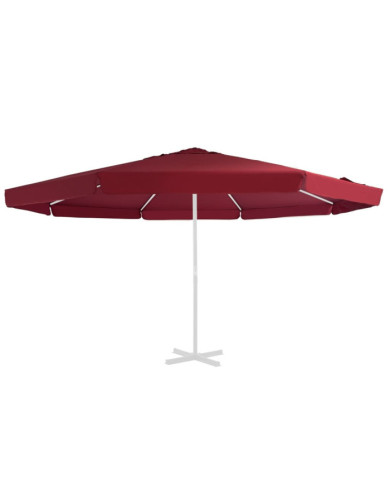 Tissu de remplacement pour parasol d'extérieur Bordeaux 500 cm | Mobilier & Déco