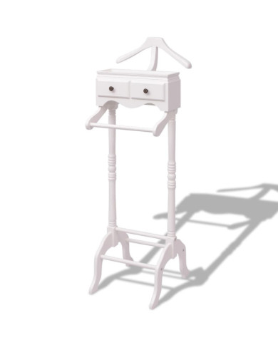 Portant à vêtements avec armoire Bois Blanc | Mobilier & Déco